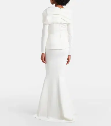 Safiyaa Millie draped crêpe gown | Thumbnail 4 Safiyaa Millie draped crêpe gown | Thumbnail 4