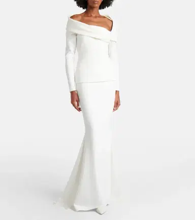 Safiyaa Millie draped crêpe gown | Thumbnail 5 Safiyaa Millie draped crêpe gown | Thumbnail 5