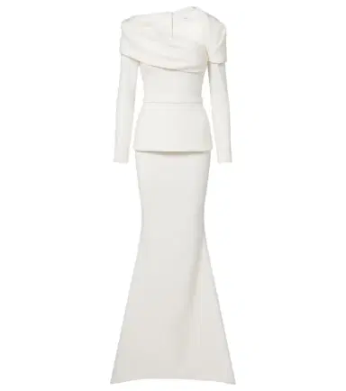 Safiyaa Millie draped crêpe gown | Thumbnail 1 Safiyaa Millie draped crêpe gown | Thumbnail 1