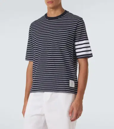 Thom Browne 4-Bar striped cotton T-shirt | Thumbnail 5 Thom Browne 4-Bar striped cotton T-shirt | Thumbnail 5