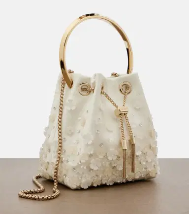 Jimmy Choo Bon Bon Small embellished satin bucket bag | Thumbnail 2 Jimmy Choo Bon Bon Small embellished satin bucket bag | Thumbnail 2