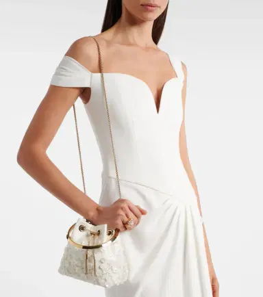 Jimmy Choo Bon Bon Small embellished satin bucket bag | Thumbnail 5 Jimmy Choo Bon Bon Small embellished satin bucket bag | Thumbnail 5