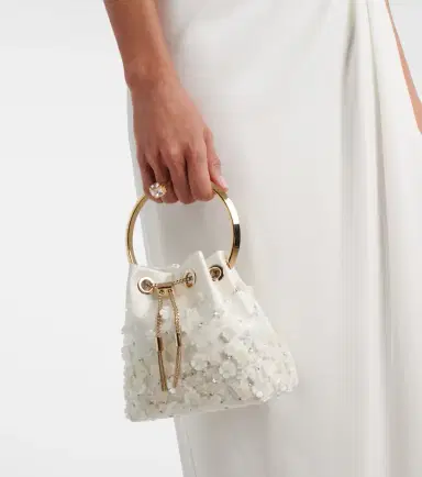 Jimmy Choo Bon Bon Small embellished satin bucket bag | Thumbnail 6 Jimmy Choo Bon Bon Small embellished satin bucket bag | Thumbnail 6