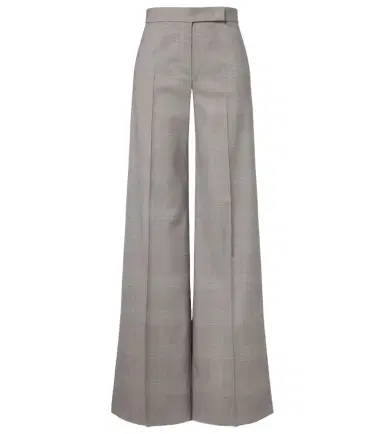 Max Mara Checked virgin wool wide-leg pants | Thumbnail 1 Max Mara Checked virgin wool wide-leg pants | Thumbnail 1
