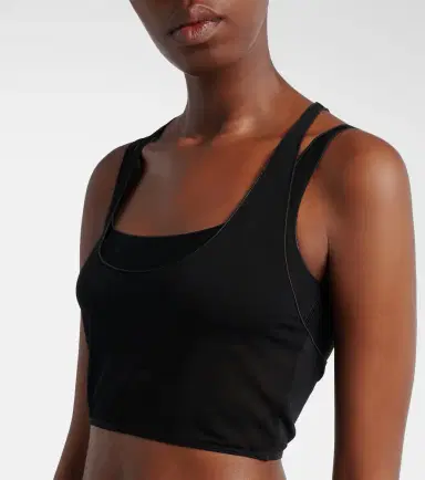 Gucci Layered semi-sheer crêpe jersey top | Thumbnail 3 Gucci Layered semi-sheer crêpe jersey top | Thumbnail 3