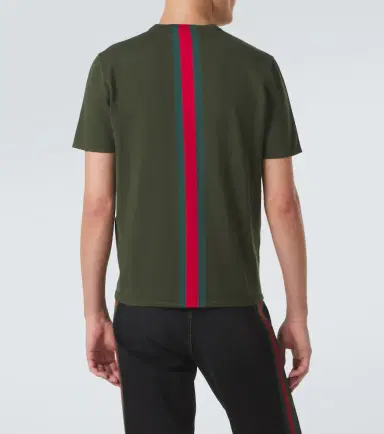 Gucci Web Stripe knitted cotton T-shirt | Thumbnail 2 Gucci Web Stripe knitted cotton T-shirt | Thumbnail 2