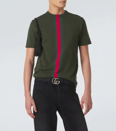 Gucci Web Stripe knitted cotton T-shirt | Thumbnail 6 Gucci Web Stripe knitted cotton T-shirt | Thumbnail 6