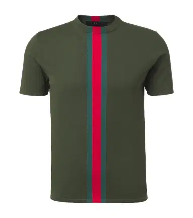 Gucci Web Stripe knitted cotton T-shirt | Thumbnail 1 Gucci Web Stripe knitted cotton T-shirt | Thumbnail 1