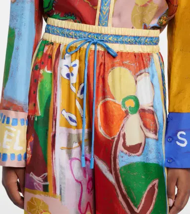 Alemais Alémais x MLAK printed silk twill wide-leg pants | Thumbnail 5 Alemais Alémais x MLAK printed silk twill wide-leg pants | Thumbnail 5