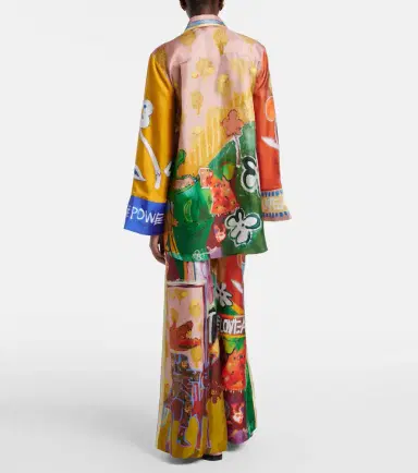 ALÉMAIS Alémais x MLAK printed silk twill wide-leg pants | Thumbnail 6 ALÉMAIS Alémais x MLAK printed silk twill wide-leg pants | Thumbnail 6