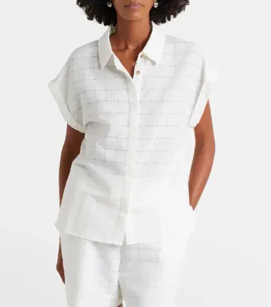 Asceno Andra linen and cotton checked shirt | Thumbnail 5 Asceno Andra linen and cotton checked shirt | Thumbnail 5