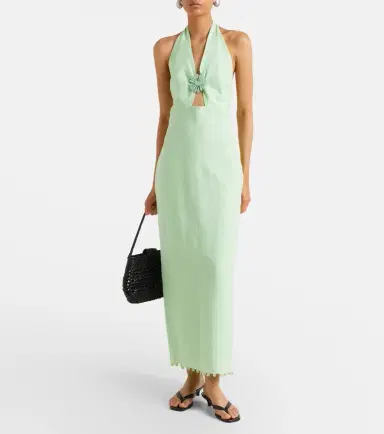 Cala de la Cruz Orly halterneck linen midi dress | Thumbnail 2 Cala de la Cruz Orly halterneck linen midi dress | Thumbnail 2