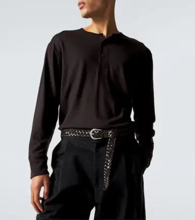 Studio Nicholson Kuyto wool Henley shirt | Thumbnail 2 Studio Nicholson Kuyto wool Henley shirt | Thumbnail 2