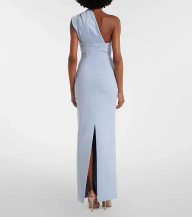 Solace London Gracie one-shoulder satin-trimmed gown | Thumbnail 5 Solace London Gracie one-shoulder satin-trimmed gown | Thumbnail 5