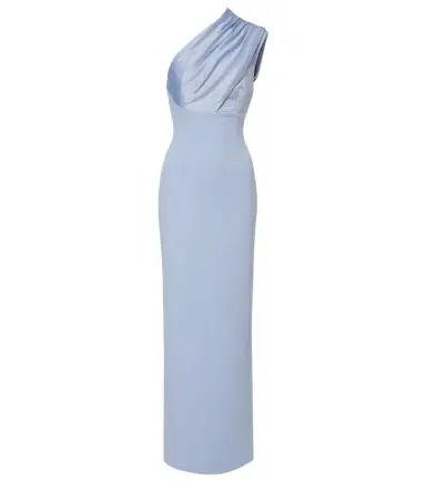 Solace London Gracie one-shoulder satin-trimmed gown | Thumbnail 1 Solace London Gracie one-shoulder satin-trimmed gown | Thumbnail 1