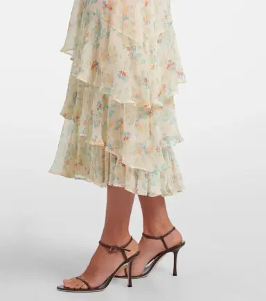 Ulla Johnson Meadow floral silk chiffon midi skirt | Thumbnail 4 Ulla Johnson Meadow floral silk chiffon midi skirt | Thumbnail 4