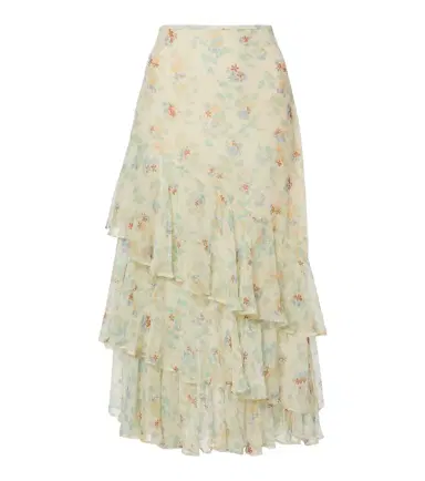 Ulla Johnson Meadow floral silk chiffon midi skirt | Thumbnail 1 Ulla Johnson Meadow floral silk chiffon midi skirt | Thumbnail 1