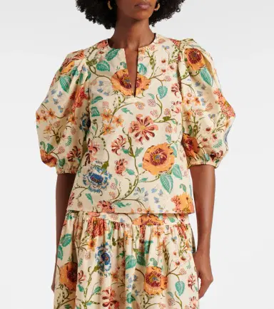 Ulla Johnson Florielle floral cotton top | Thumbnail 6 Ulla Johnson Florielle floral cotton top | Thumbnail 6