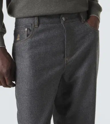 Brunello Cucinelli Virgin wool flannel straight pants | Thumbnail 4 Brunello Cucinelli Virgin wool flannel straight pants | Thumbnail 4