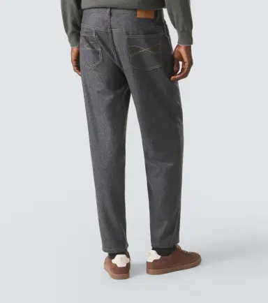Brunello Cucinelli Virgin wool flannel straight pants | Thumbnail 6 Brunello Cucinelli Virgin wool flannel straight pants | Thumbnail 6