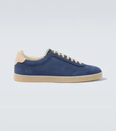 Brunello Cucinelli Leather-trimmed suede sneakers | Thumbnail 5 Brunello Cucinelli Leather-trimmed suede sneakers | Thumbnail 5