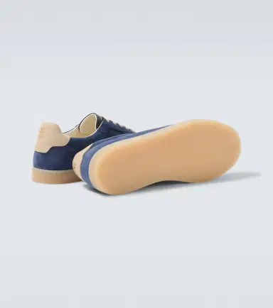 Brunello Cucinelli Leather-trimmed suede sneakers | Thumbnail 6 Brunello Cucinelli Leather-trimmed suede sneakers | Thumbnail 6