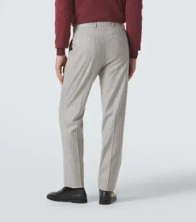 Brunello Cucinelli Pinstripe wool and cashmere tapered pants | Thumbnail 4 Brunello Cucinelli Pinstripe wool and cashmere tapered pants | Thumbnail 4