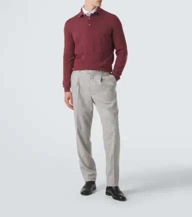 Brunello Cucinelli Pinstripe wool and cashmere tapered pants | Thumbnail 5 Brunello Cucinelli Pinstripe wool and cashmere tapered pants | Thumbnail 5