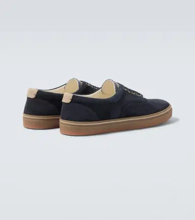 Brunello Cucinelli Leather-trimmed suede sneakers | Thumbnail 4 Brunello Cucinelli Leather-trimmed suede sneakers | Thumbnail 4
