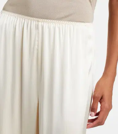 DÔEN Dôen Lavon fringed silk satin wide-leg pants | Thumbnail 2 DÔEN Dôen Lavon fringed silk satin wide-leg pants | Thumbnail 2