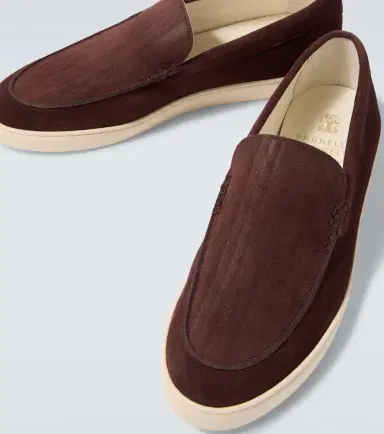 Brunello Cucinelli Chevron suede slip-on shoes | Thumbnail 4 Brunello Cucinelli Chevron suede slip-on shoes | Thumbnail 4
