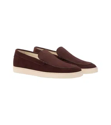 Brunello Cucinelli Chevron suede slip-on shoes | Thumbnail 1 Brunello Cucinelli Chevron suede slip-on shoes | Thumbnail 1