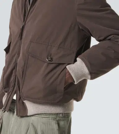 Brunello Cucinelli Shearling-trimmed blouson jacket | Thumbnail 3 Brunello Cucinelli Shearling-trimmed blouson jacket | Thumbnail 3