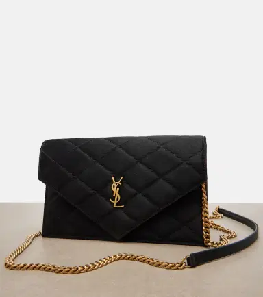 Saint Laurent Paris Mini quilted satin shoulder bag | Thumbnail 2 Saint Laurent Paris Mini quilted satin shoulder bag | Thumbnail 2