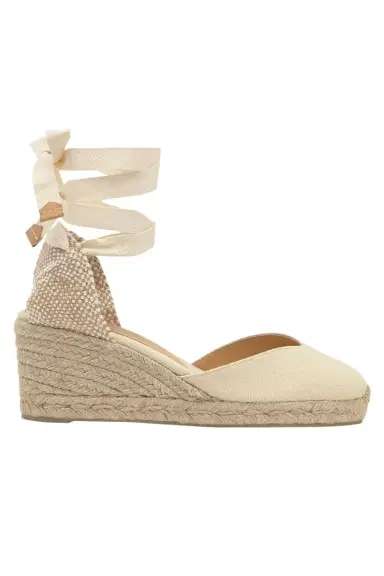 Castañer Chiara Wedge Sandal 60 - Ivory | Thumbnail 1 Castañer Chiara Wedge Sandal 60 - Ivory | Thumbnail 1
