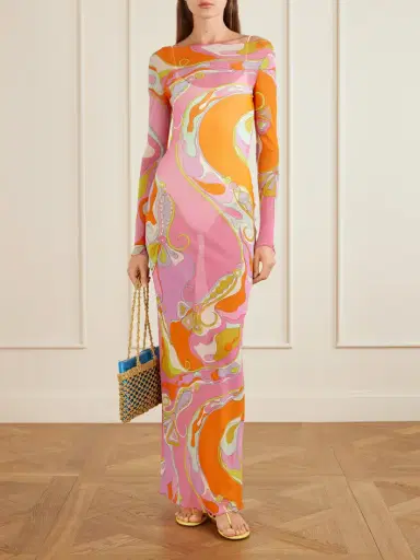 PUCCI Printed Tulle Maxi Dress | Thumbnail 2 PUCCI Printed Tulle Maxi Dress | Thumbnail 2