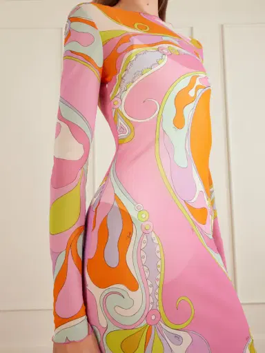 PUCCI Printed Tulle Maxi Dress | Thumbnail 4 PUCCI Printed Tulle Maxi Dress | Thumbnail 4