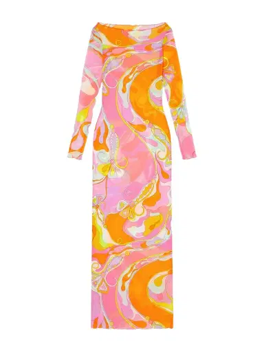 PUCCI Printed Tulle Maxi Dress | Thumbnail 1 PUCCI Printed Tulle Maxi Dress | Thumbnail 1