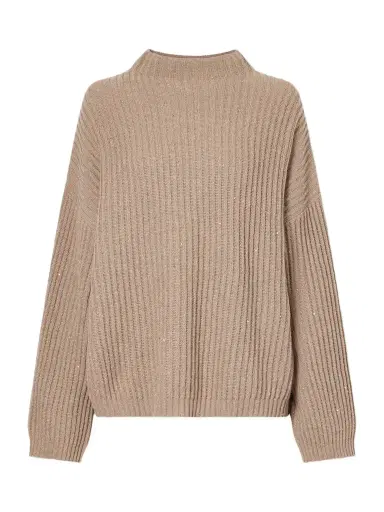 Brunello Cucinelli Sequined Ribbed-knit Sweater | Thumbnail 1 Brunello Cucinelli Sequined Ribbed-knit Sweater | Thumbnail 1