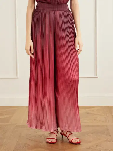 Dima Ayad Ombré Plissé-taffeta Wide-leg Pants | Thumbnail 3 Dima Ayad Ombré Plissé-taffeta Wide-leg Pants | Thumbnail 3
