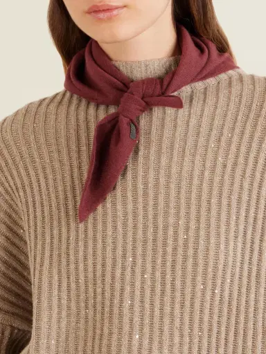 Brunello Cucinelli Bead-embellished Cashmere Scarf | Thumbnail 2 Brunello Cucinelli Bead-embellished Cashmere Scarf | Thumbnail 2