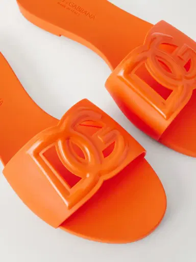 Dolce & Gabbana Bianca Logo-embossed Rubber Slides | Thumbnail 5 Dolce & Gabbana Bianca Logo-embossed Rubber Slides | Thumbnail 5