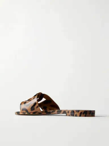 Dolce & Gabbana Bianca Logo-embossed Leopard-print Rubber Flats | Thumbnail 3 Dolce & Gabbana Bianca Logo-embossed Leopard-print Rubber Flats | Thumbnail 3