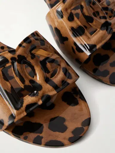 Dolce & Gabbana Bianca Logo-embossed Leopard-print Rubber Flats | Thumbnail 5 Dolce & Gabbana Bianca Logo-embossed Leopard-print Rubber Flats | Thumbnail 5