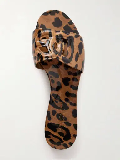 Dolce & Gabbana Bianca Logo-embossed Leopard-print Rubber Flats | Thumbnail 6 Dolce & Gabbana Bianca Logo-embossed Leopard-print Rubber Flats | Thumbnail 6
