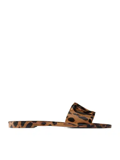 Dolce & Gabbana Bianca Logo-embossed Leopard-print Rubber Flats | Thumbnail 1 Dolce & Gabbana Bianca Logo-embossed Leopard-print Rubber Flats | Thumbnail 1