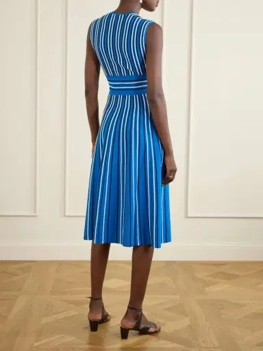 Max Mara Striped Knit Midi Dress | Thumbnail 3 Max Mara Striped Knit Midi Dress | Thumbnail 3