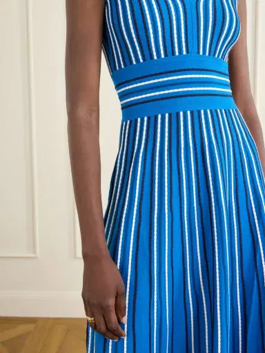 Max Mara Striped Knit Midi Dress | Thumbnail 4 Max Mara Striped Knit Midi Dress | Thumbnail 4