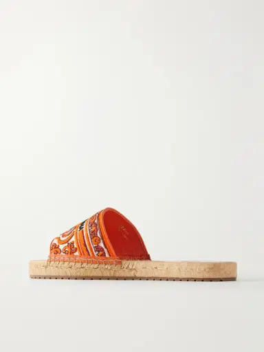 Dolce & Gabbana Embroidered Leather-trimmed Espadrille Sandals | Thumbnail 3 Dolce & Gabbana Embroidered Leather-trimmed Espadrille Sandals | Thumbnail 3