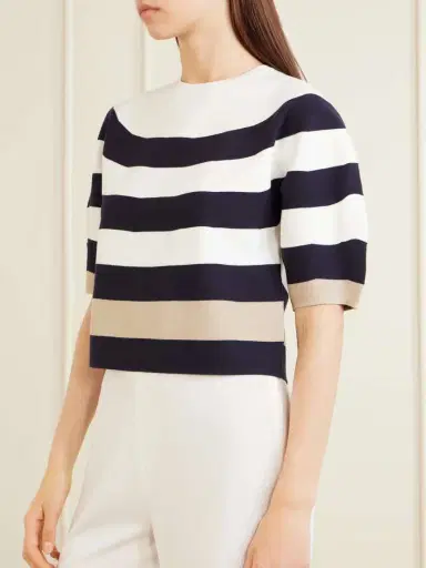 Max Mara Striped Jersey Sweater | Thumbnail 4 Max Mara Striped Jersey Sweater | Thumbnail 4